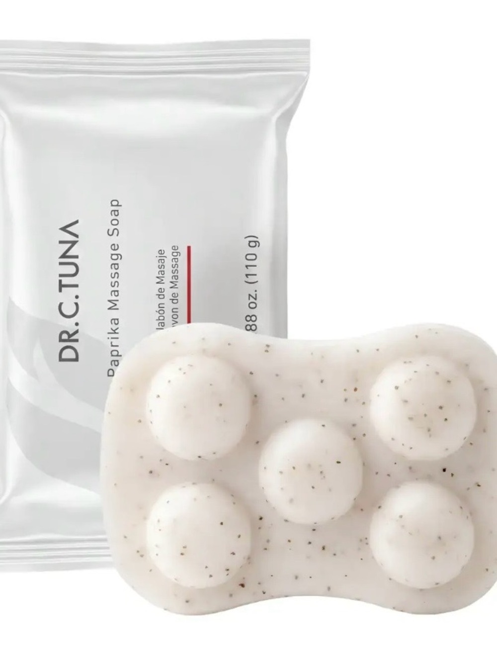 White Paprika Massage Soap - Exfoliating Bath Bar